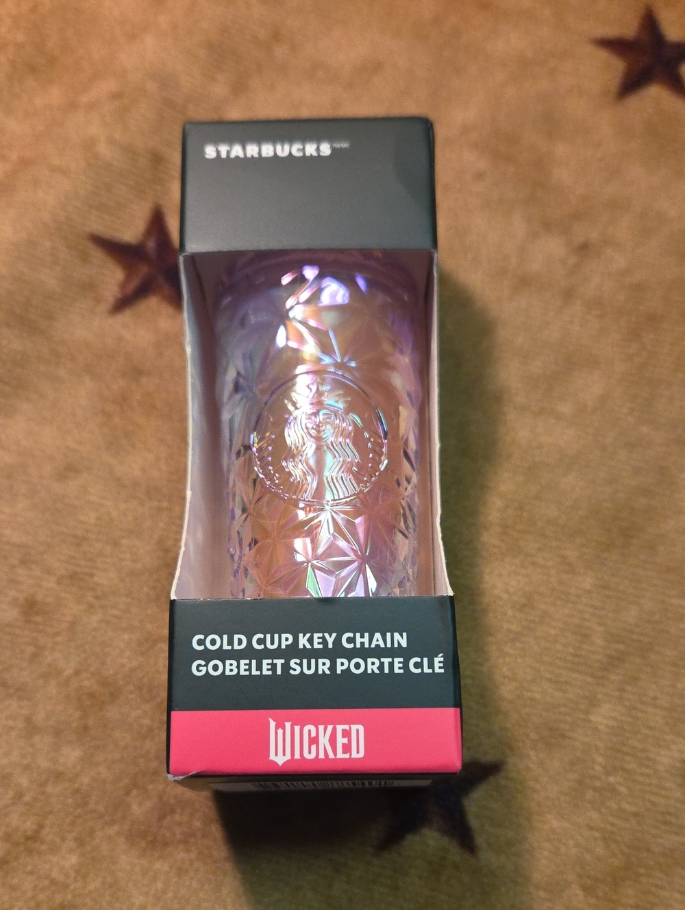 Starbucks Iridescent Cold Cup Key Chain - Pink, Purple, Gold